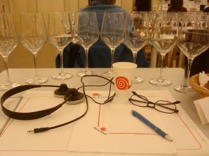 About to taste some amazing wines at the Salon del Gusto. 